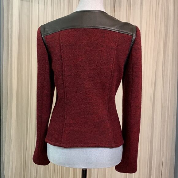 PLENTY by TRACY REESE Assymetricsl double zip pull Moto inspired jacket - Picture 5 of 10